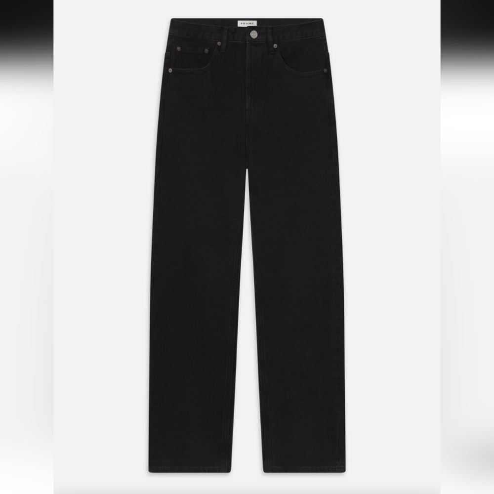 Frame Straight Black Denim Jeans Size 32 NWT